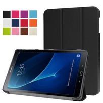 Case Cover for Samsung Galaxy Tab A 10.1  T580 Black PU Leather Tablet Case with Stand Black Protective Shell