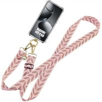 Case for Xiaomi 14T Pro - Transparent Silicone with Adjustable Pink Cord - E.F.Connection