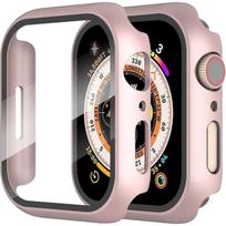 Case for Apple Watch 45mm Series 9-8-7, Full Coverage with Anti-Scratch Screen Protector - Pink