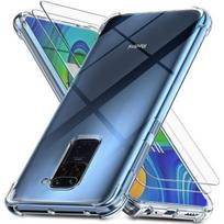 Case for Xiaomi Redmi Note 9 - LuffyShop - Transparent Case - Tempered Glass - Screen Protector - Soft