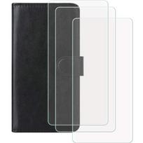 Xiaomi Redmi 9C NFC Case (6.53 ) + [3 pieces] Tempered Glass Screen Protector Film, Flip PU Leather Case with Stand Function EtuNY
