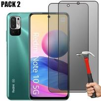 Anti-spy tempered glass screen protector for Xiaomi Redmi Note 10 5G - Pack of 2