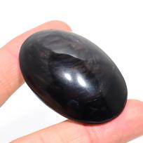 Obsidianos akis 3,6x5,2mm Natūralus Cabochon Smulkus Laisvas 160,1 Cts. C8z80 juoda