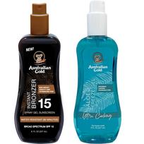 Australian Gold spray gel with bronzer SPF15 + Aloe Freeze Gel