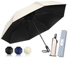 YOIIYO Folding UV Light Folding For Sunny and Rainy Automatic Opening and Folding Large 8 Strong Wind Suitable for Heavy UV UV Complete Light Folding smėlis