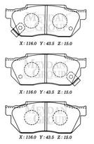 For Honda Cıvıc Sd Hb 1992 1995 Front Brake Pad 1 4Cc Claw Type Dısc 116X43 45022-SR3-910
