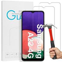 2 Pack Tempered Glass for Samsung A22 4G (6.4  ) 9H Hardness Anti-Scratch Screen Protector skaidri