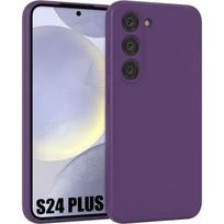 Case for Samsung Galaxy S24 Plus - Matte Silicone - Ultra Slim - Dark Purple violetinė