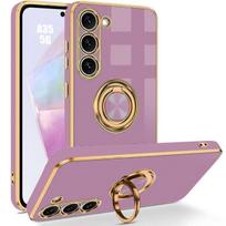 Case for Samsung Galaxy A35 5G - Shockproof Protection - Hybrid Silicone - 360° Rotating Stand - Purple violetinė