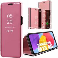 Case for Samsung Galaxy M13 Front and Back Protection Smart Case Clear View - Pink rožinė