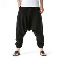 Men Harem Pants Sweatwear Baggy Casual Yoga Loose Cotton Sport Jogging Pants Cross Pants for Men Japanese Streetwear XXXL juoda