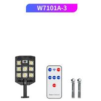 LED saulės sieninis apšvietimas lauko lempa PIR judesio jutiklis Saulės energija maitinamas saulės šviesos gatvių apšvietimas sodui, 3 režimų nuotolinio valdymo pultas W7101A-3