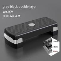 Height Adjustable Aerobic Stepper Gym Anti-slip Exercise Step Block Board Household Cardio Fitness Training Equipment black