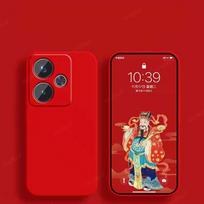 For Poco F6 Case Cover Xiaomi Poco F6 Capas New Liquid Silicone Shockproof Phone Back Bumper TPU Soft Case Poco F6 PocoF6 Fundas For Poco F6 raudona