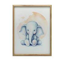 Elephant's Dream Under the Moon Elephant's Dream Under the Moon, 50X70 Cm, Gold Aluminum Frame, 230 Gsm Matte Paper 54