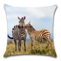 Pagalvės užvalkalas namų dekoravimui, Gyvūnas, Žirafa, Didelis katė, Zebras, Sofai, Kėdei, Automobilio sėdynei, Draugui, Miegamajam, Dovana 45x45cm black
