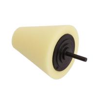 Car Beauty Waxing Tapered Sponge Brush Wheel Hub Polish Buffing Shank Polishing Sponge Cone Foam Pad MIT geltona