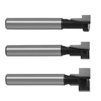 3PCS Woodworking Keyhole Router Bit 14in Shank Black Wood Milling Cutter Router for Hole Opening