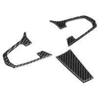 3PcsSet Carbon Fiber Interior Steering Wheel Trim Fit for 5 Series G30