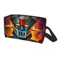 Z Makeup Bag Women Travel Cosmetic Organizer Cute UFO Robot Grendizer Goldrake Storage Toiletry Bags 25.5x16x12.5CM smėlis