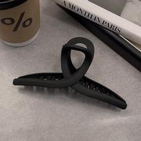 Large Black Frosted Shark Hair Clip - 13CM for Women