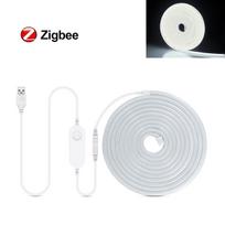 Zigbee Išmanioji Neoninė LED Juosta 120 LED/m Didelio Ryškumo Su USB 5V Valdikliu Palaiko Alexa Google Home Echo Plus Programėlės Valdymą Balsu 1m
