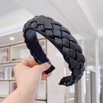 PROLY New Fashion PU Leather Hairband Handmade Braided Headband Adult Top Quality Casual Headwear For Women Hair Accessories