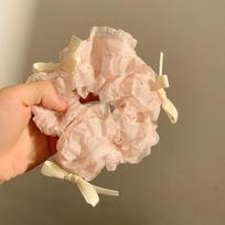 New Ballet Style Ribbon Bow Hair Band for Women Sweet Cream Design Rubber Band Headband Hairpin Girls Hair Accessories