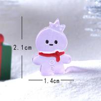 Cute Mini Luminous Crown Gingerbread Figure Christmas Accessory Material for Christmas Crown Gingerbread Man violetinė