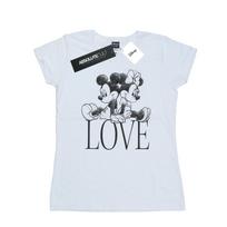Disney Womens/Ladies Mickey And Minnie Mouse Love Cotton T-Shirt L balta