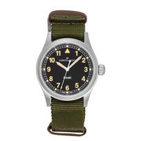 Hamilton Khaki Field Tekstilinis dirželis Juodas ciferblatas Kvarcinis H69401930 Unisex laikrodis juoda