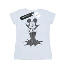 Disney Womens/Ladies Mickey Mouse Dracula Cotton T-Shirt M balta