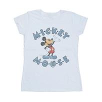 Disney Womens/Ladies Mickey Mouse Dash Cotton T-Shirt L balta