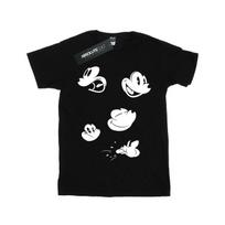 Disney Womens/Ladies Mickey Mouse Faces Cotton Boyfriend T-Shirt L juoda