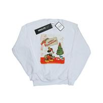 Disney Mens Mickey Mouse Vintage Christmas Sweatshirt M balta