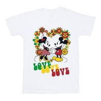 Disney Mens Mickey And Minnie Mouse Hippie Love T-Shirt XXL