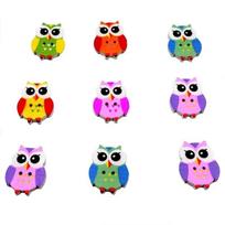 50pcs/lot Creative Bulk Cute Owl Baby Wooden Sewing Buttons Scrapbook 2 Holes