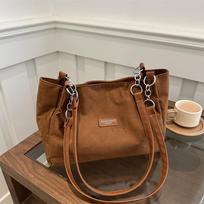 Fashion casual tote bag women's tide corduroy shoulder bag autumn and winter new armpit bag ruda