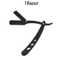 Men Shaving Barber Razor Black Classic Folding Shaving Knife Armpit Hair Pubic Hair Shaver Stainless Steel Straight Razor Holder