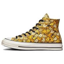 Žemės riešutai x Converse Chuck Taylor All Star 1970-ųjų Žemės riešutų komiksai Aukštakulniai drobės batai Unisex Auksinė strėlė Geltona 35 beige