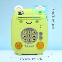 1pc Childrens Frog Bank Money Boxes Combination Lock Coin Saving Banknote Cash Frog Deposit Safe Box Storage Case Gift žalia