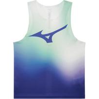 Mizuno Performance Series Round Neck Printed Quick-Dry Sleeveless Running Vest Unisex Tops Sunset-Green J2CA41P8-34 L