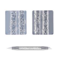 3D Floral Nail Art Silicone Molds Set Hibiscus Cherries Blossom Design With Sculpting Pen For Epoxy Resin DIY Craft Projects 1