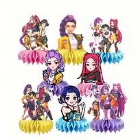 Demon Hunters Party Decor - 8pcs Cartoon Honeycomb - For Birthday pink