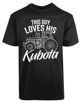 This Guy Loves His Kubota Funny Automobile Tractor Graphic Phrase TShirt Summer Cotton ONeck Short Sleeve Mens T Shirt New S