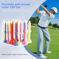 50pcs Golf Tees Plastic Cup Long 83mm Bulk Golf Cup Tee Durable Lightweight Portable Training Accessories Random Color Mixing CHINA