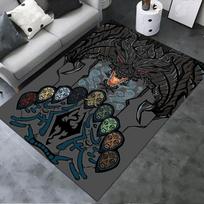 2025 Naujas Skyrim kilimas svetainei, miegamajam, namų sofos dekoravimui, vaikų žaidimų neslystantis grindų kilimėlis166 40x60cm( 15x23in ) black