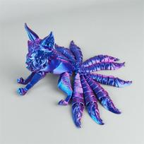 Naujas 3D spausdintas devuodegis lapinas, daugiajungis judantis žaislas, kūrybiška simuliacinė lapino figūrėlė, žaislas, namų dekoracija, dovana, vaikų žaislai blue