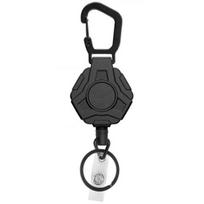 Carabiner Clip Stretchable Spring Design Carabiner Key ABS Polygonal Outdoor Drop-resistant Anti-loss Ring Outdoor Accessories