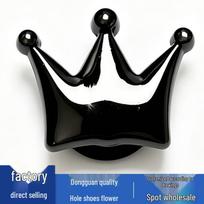Nauji Juodi Metaliniai Crocs Batų Pakabukai: Gėlių aksesuarai ir universalios sagtelės black